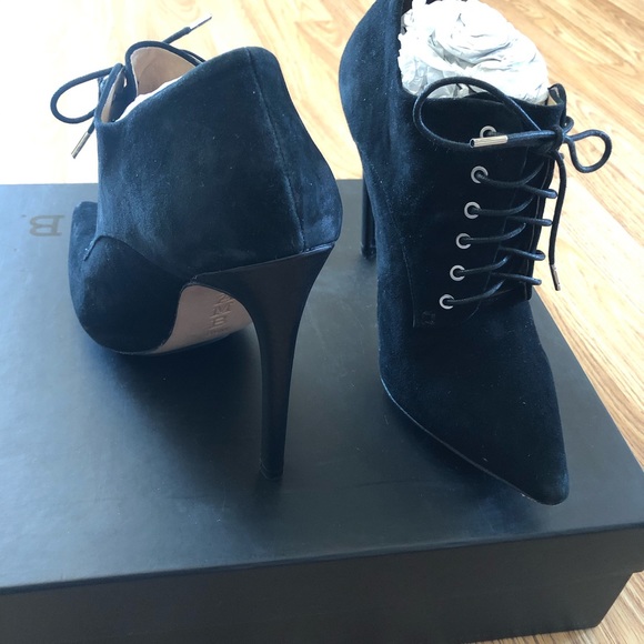 L.A.M.B Isabella Black Suede Booties - Picture 4 of 5